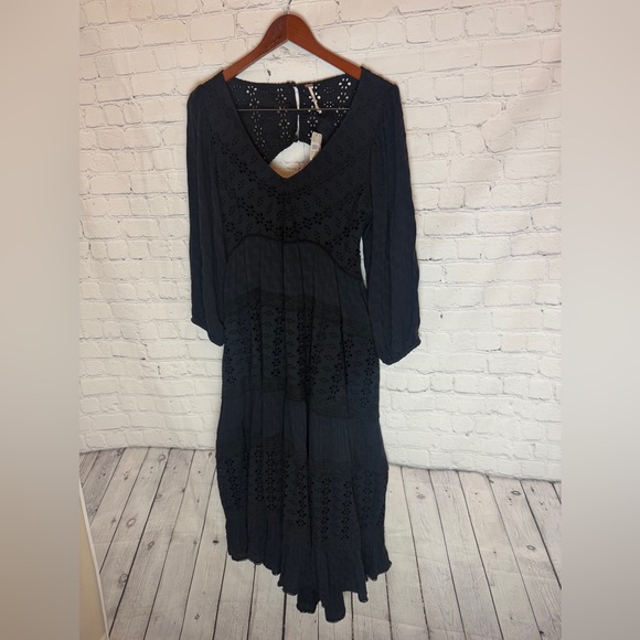 Free People Mockingbird Maxi Dress in Black NWT Size Small - Picture 3 of 16